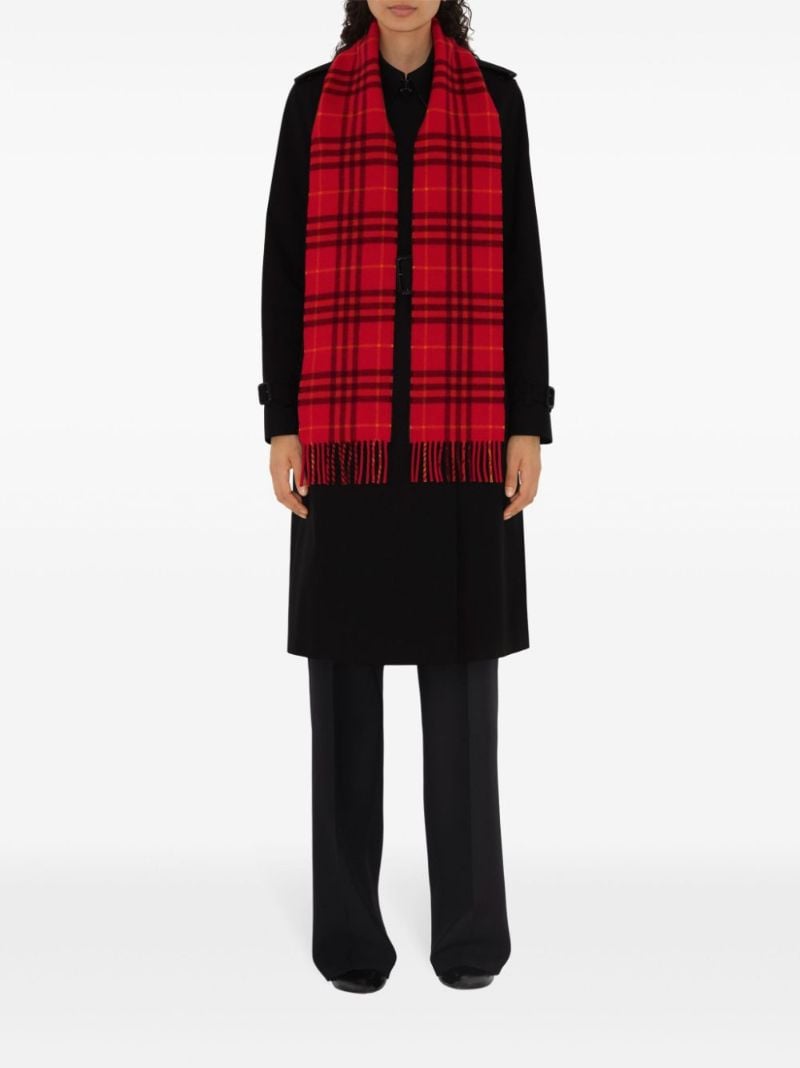Checked Cashmere Scarf