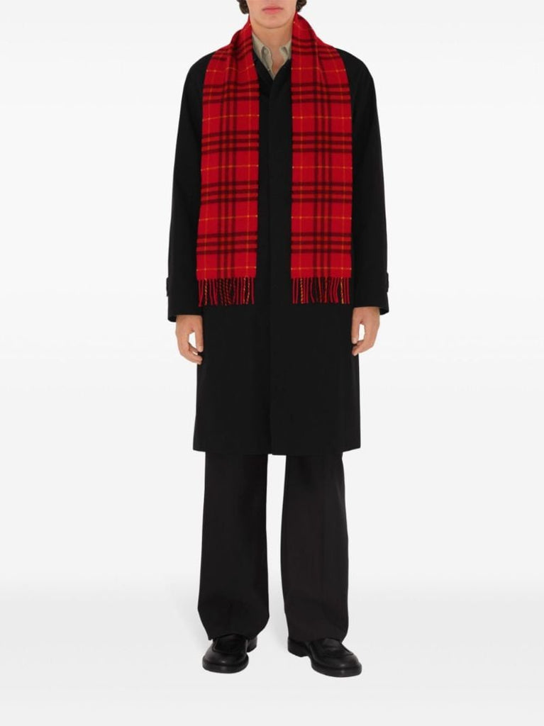 Checked Cashmere Scarf