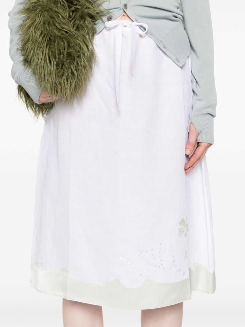 Embroidered Midi Skirt
