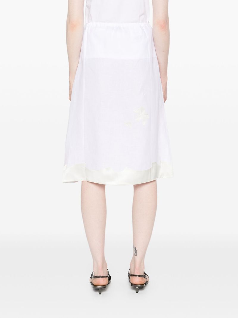 Embroidered Midi Skirt