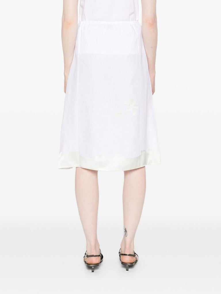 Embroidered Midi Skirt
