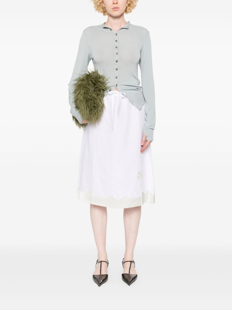Embroidered Midi Skirt