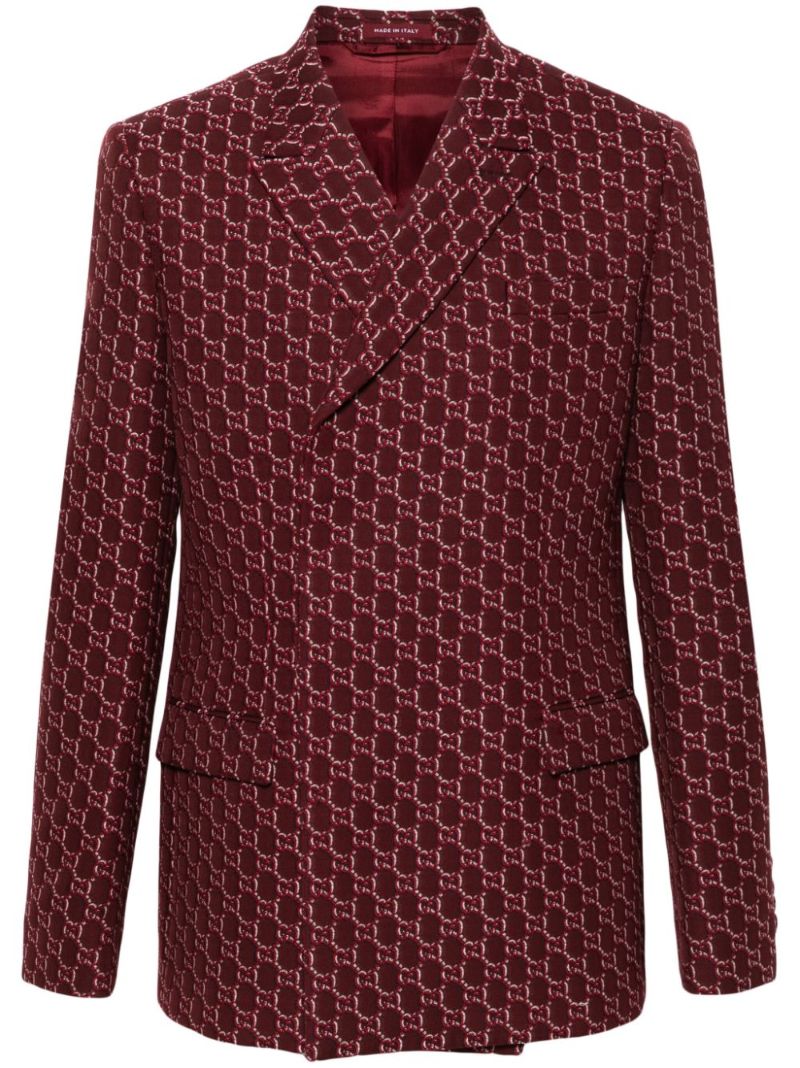 Red Gg Shadow Blazer