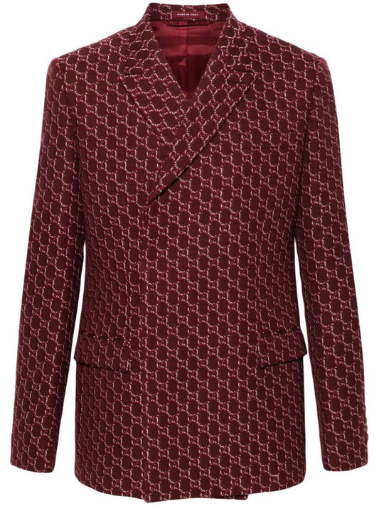 Red Gg Shadow Blazer