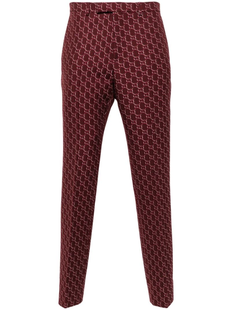 Red Gg Shadow Trousers