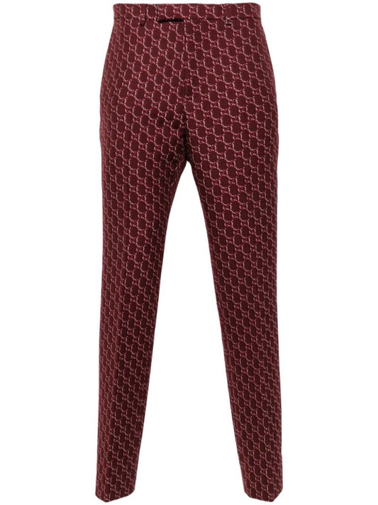 Red Gg Shadow Trousers