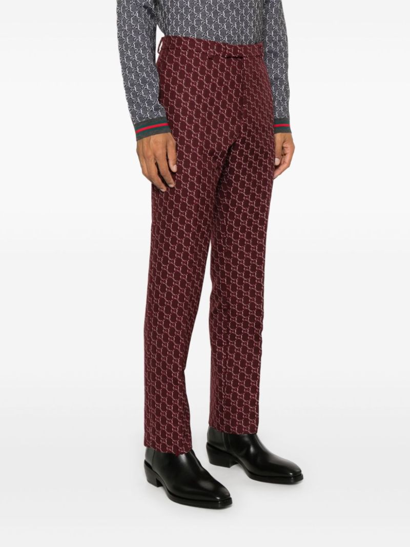 Red Gg Shadow Trousers