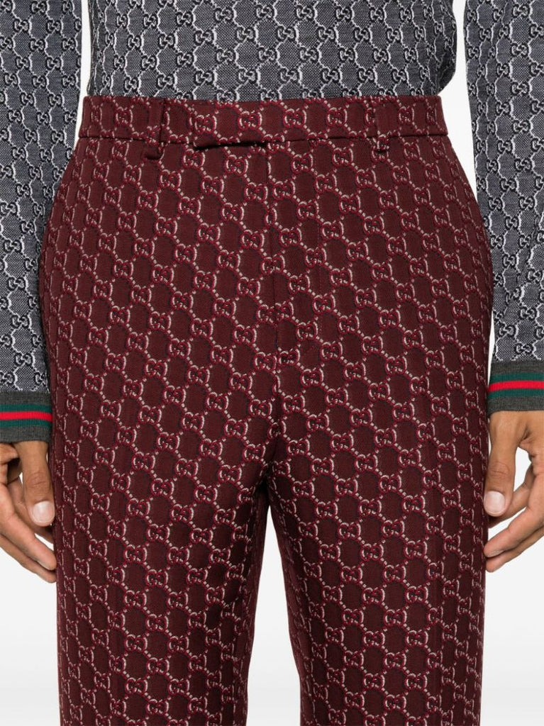 Red Gg Shadow Trousers