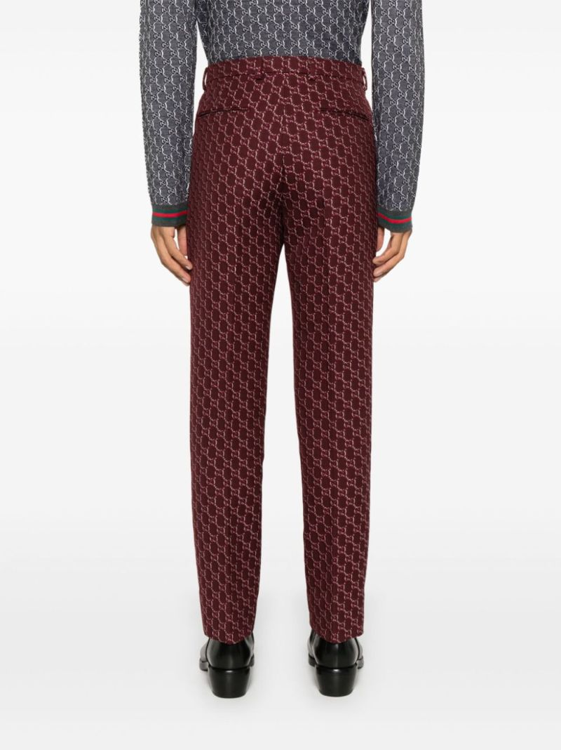 Red Gg Shadow Trousers