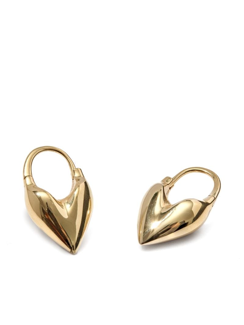 14k Gold Vermeil Roscida Heart Earrings
