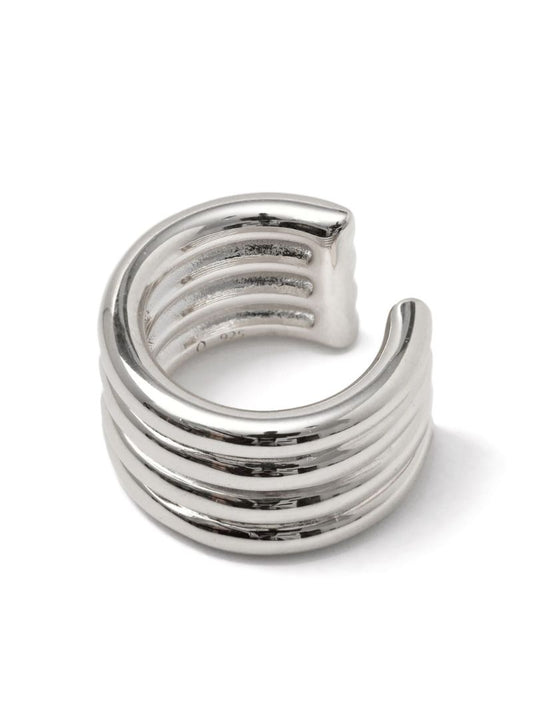 Sterling Silver Ribbed Earcuff