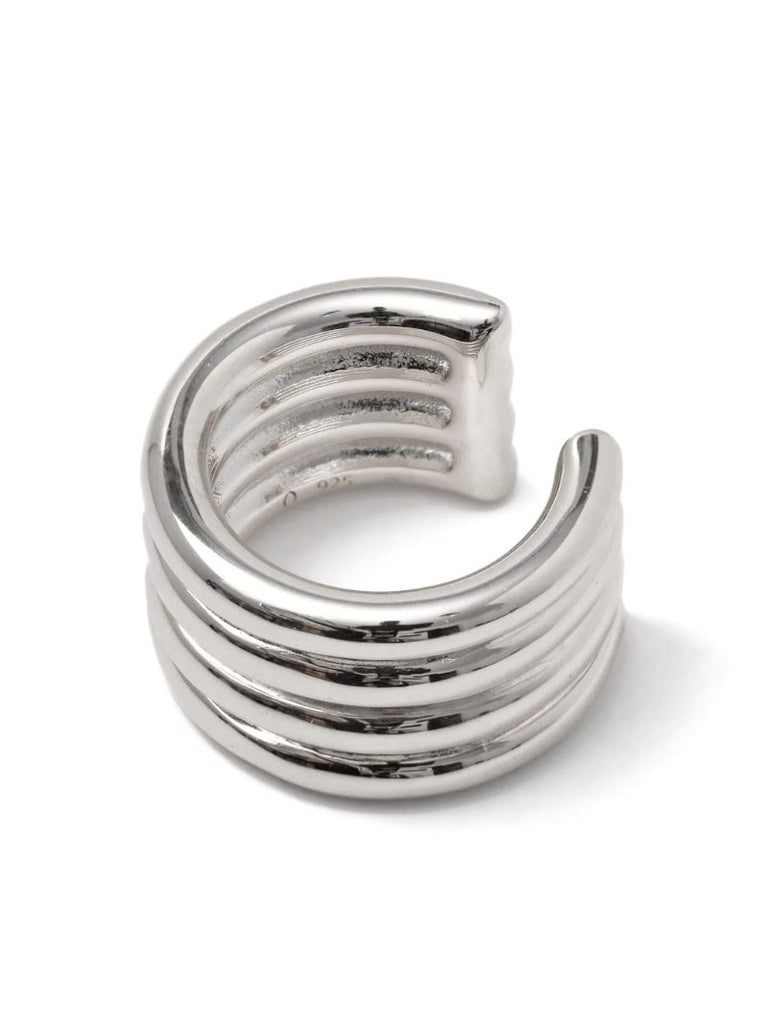 Sterling Silver Ribbed Earcuff