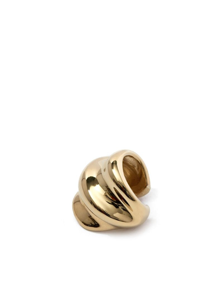 14k Gold Vermeil Wave Earcuff