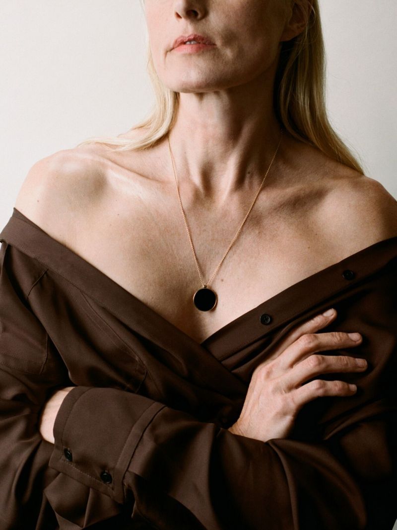 14k Gold Vermeil Onyx Necklace