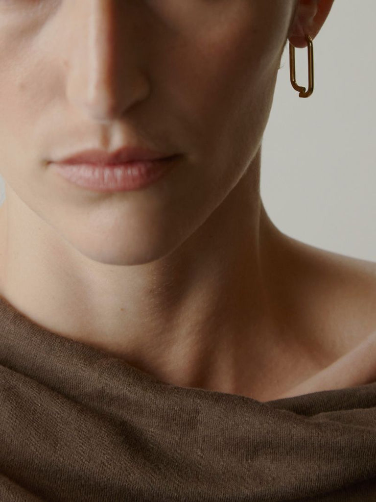 14k Gold Vermeil Paperclip Earrings