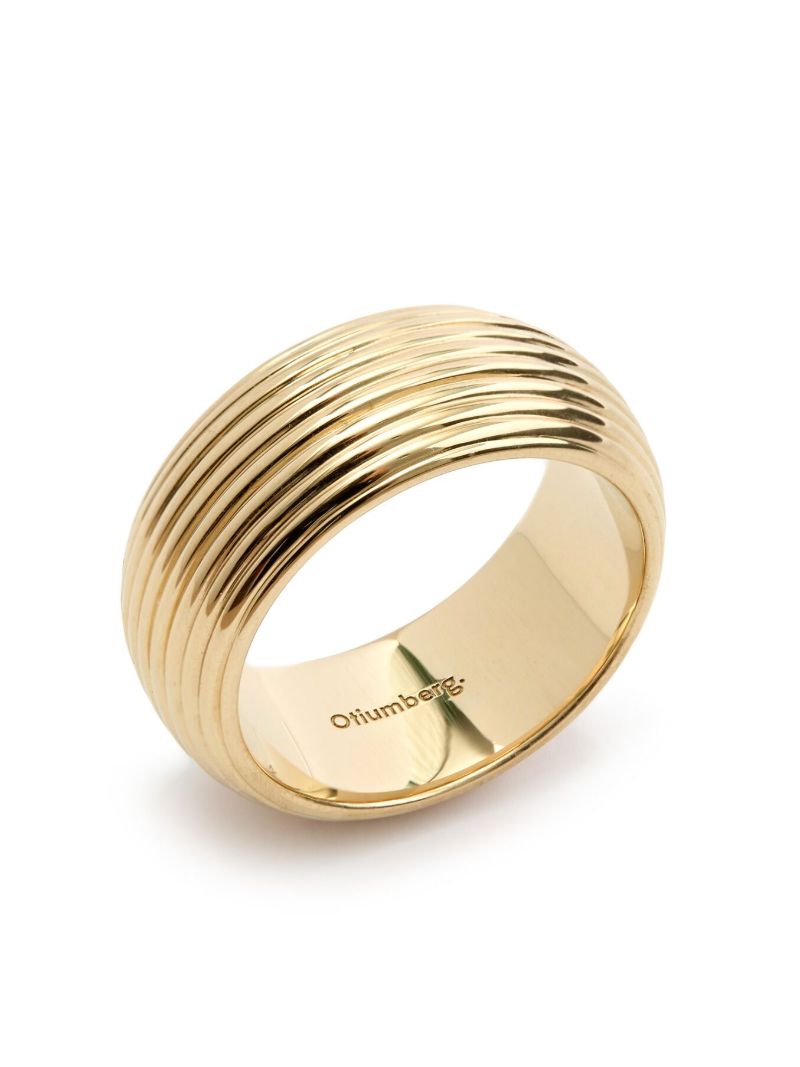 14k Yellow Gold Vermeil Textured Ring