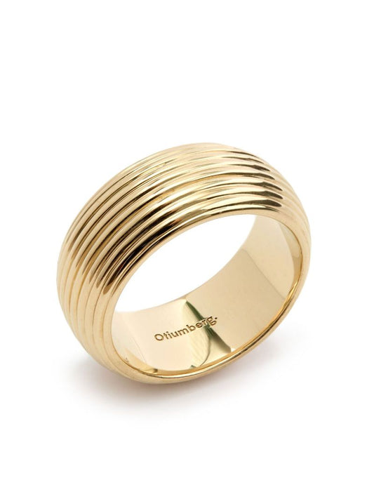 14k Yellow Gold Vermeil Textured Ring