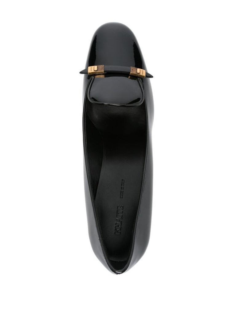 Black Leather Pumps