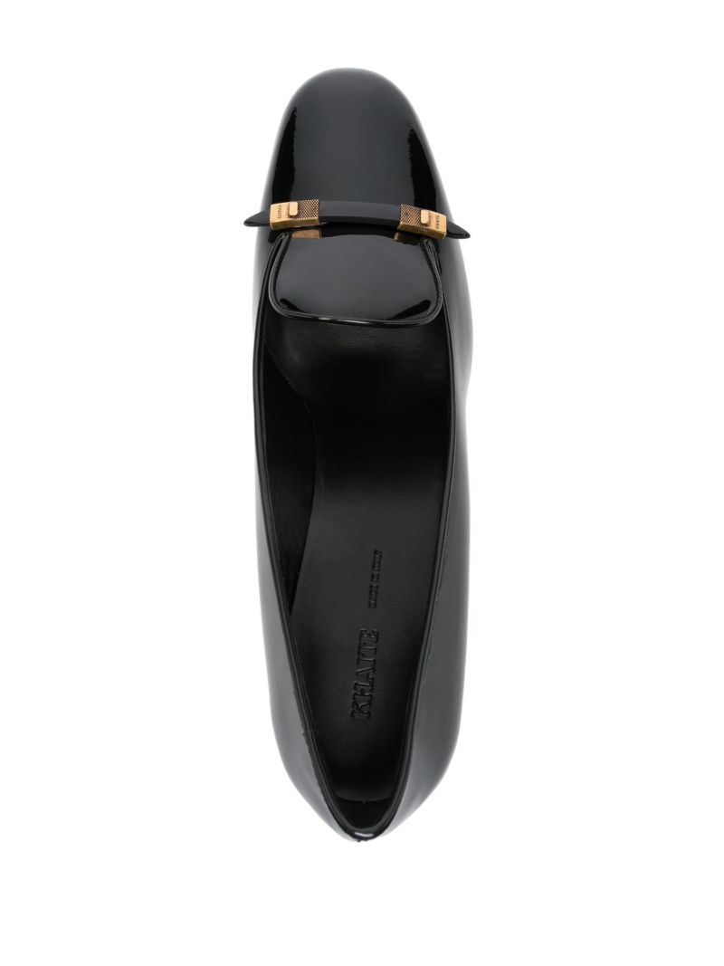 Black Leather Pumps