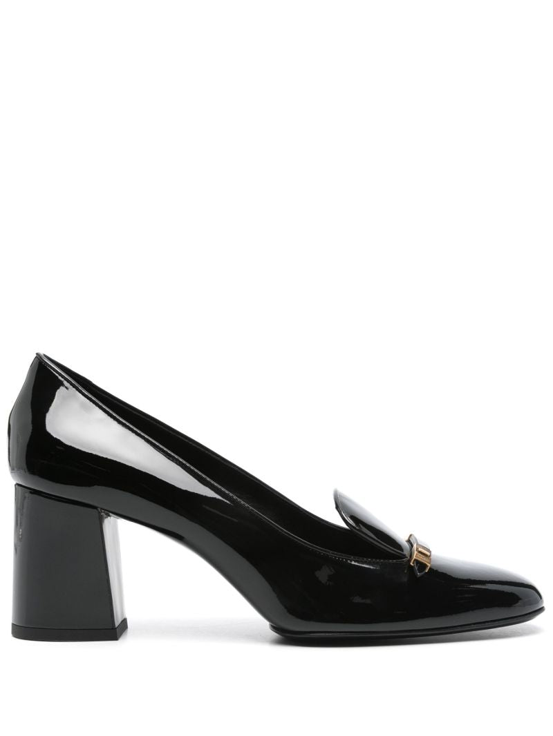 Black Leather Pumps