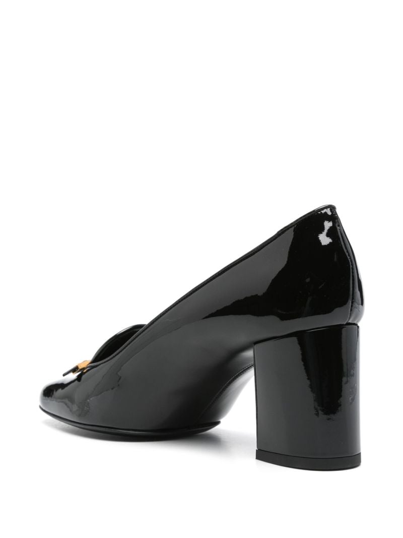 Black Leather Pumps