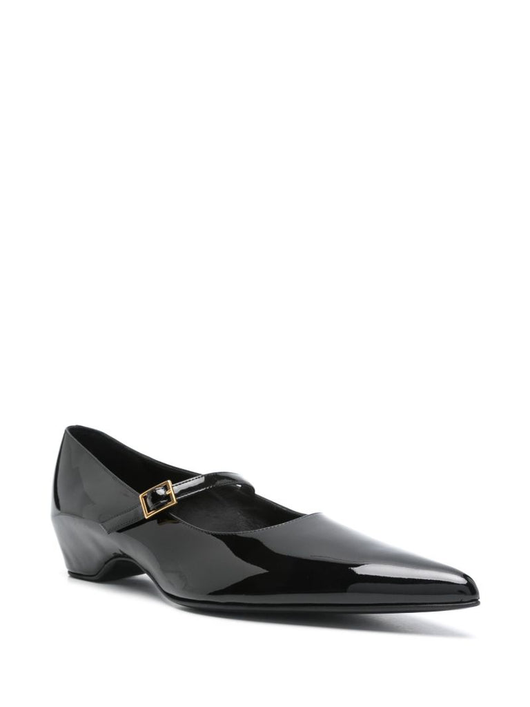 Black Buckled Pumps
