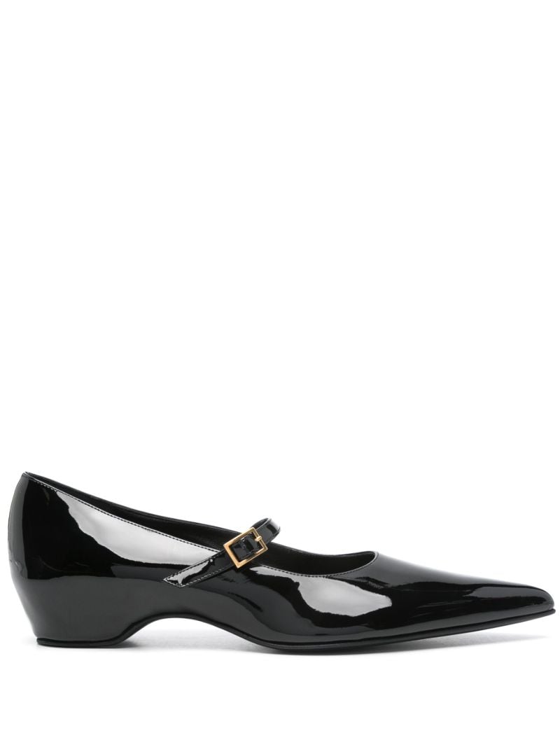 Black Buckled Pumps