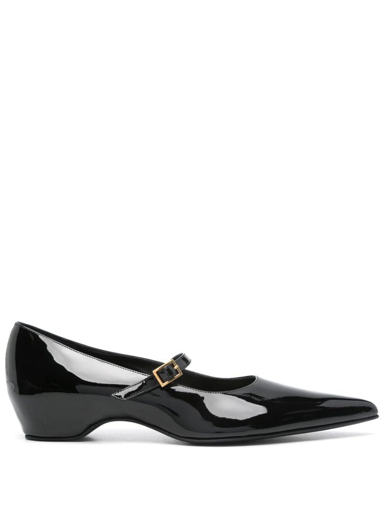Black Buckled Pumps