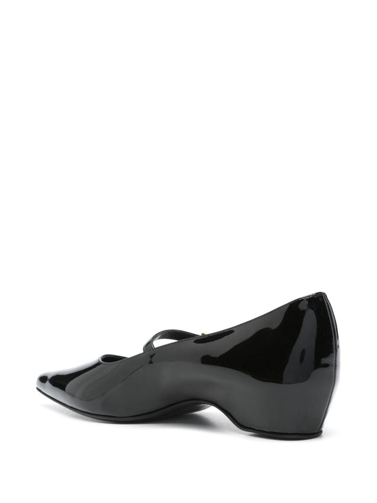 Black Buckled Pumps