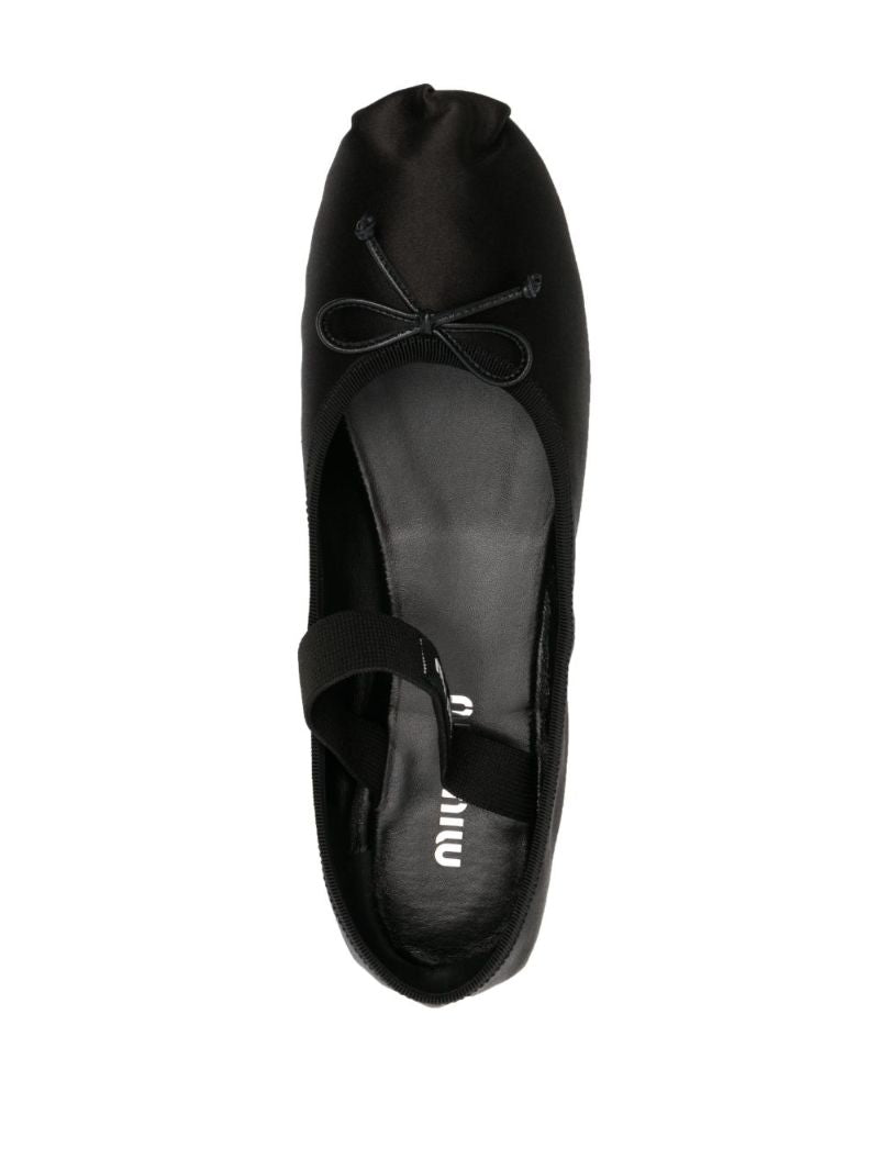 Black Satin Ballet Pumps