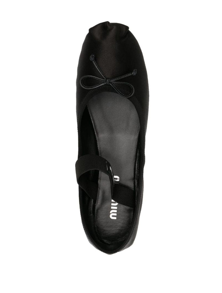 Black Satin Ballet Pumps