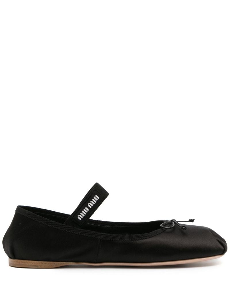 Black Satin Ballet Pumps