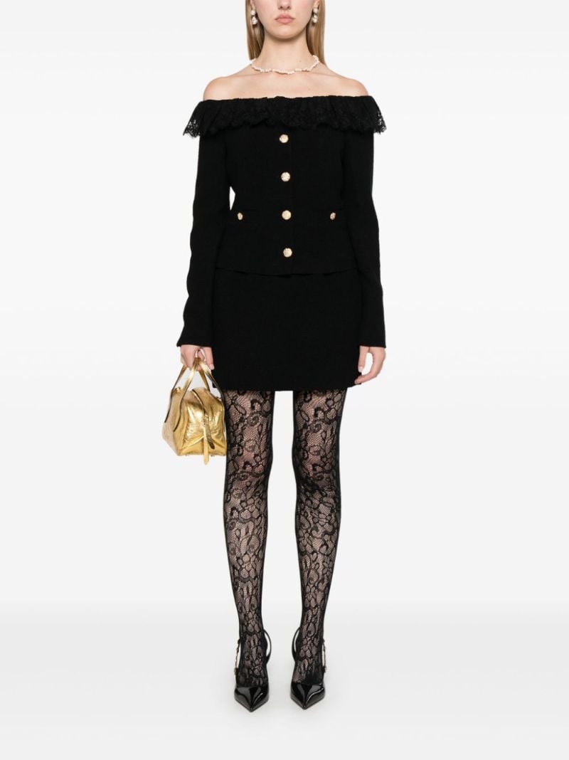 Lace-trim Tweed Jacket