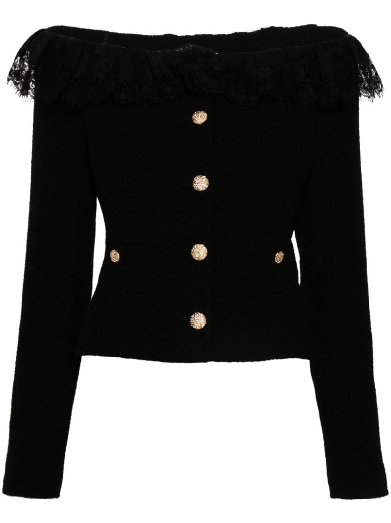 Lace-trim Tweed Jacket