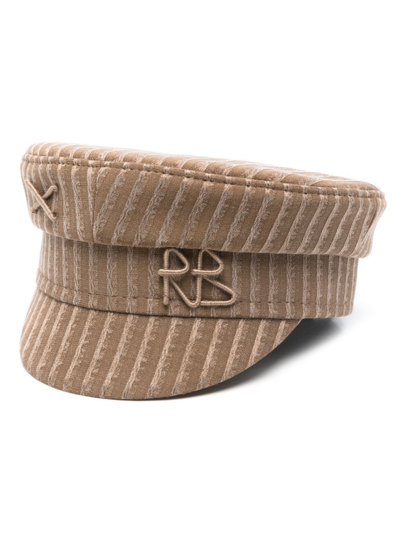 Striped Baker Boy Cap