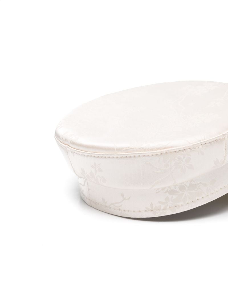 Floral-jacquard Baker Boy Cap