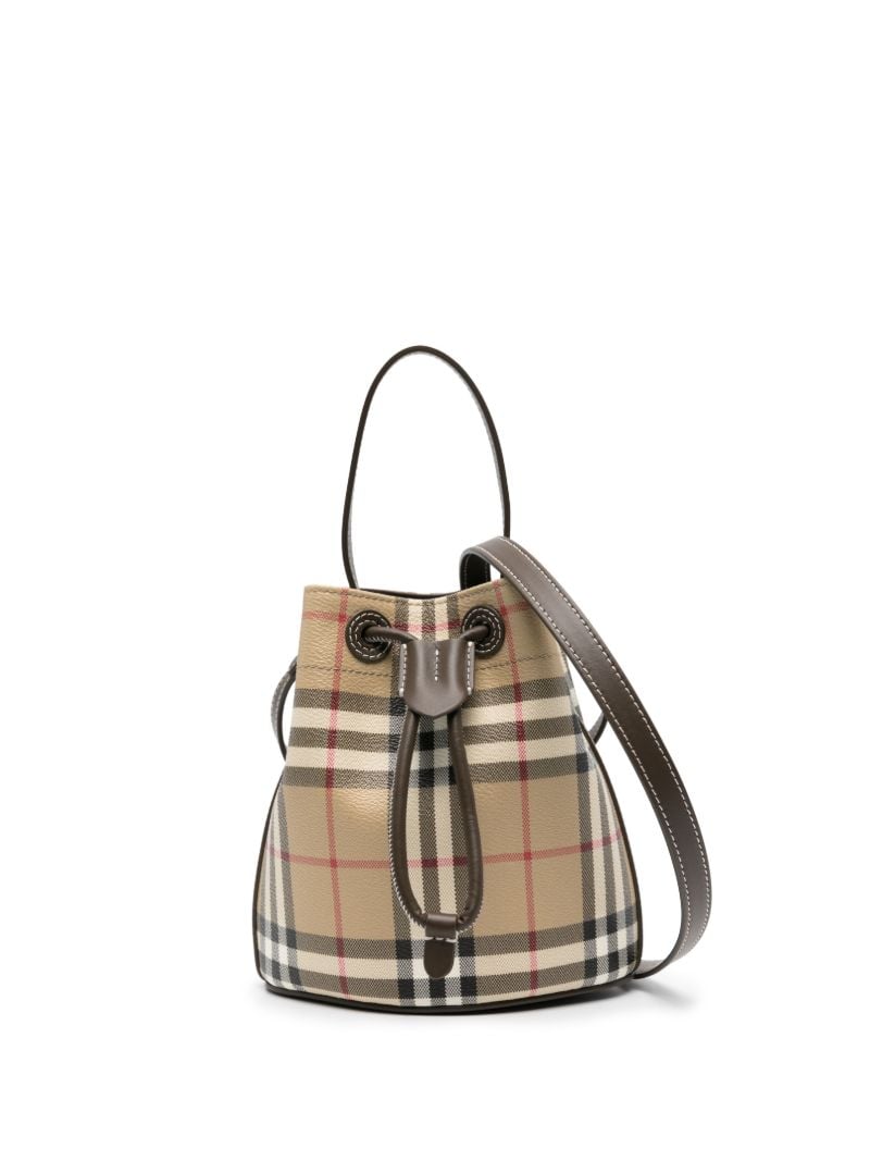 Checked Bucket Bag