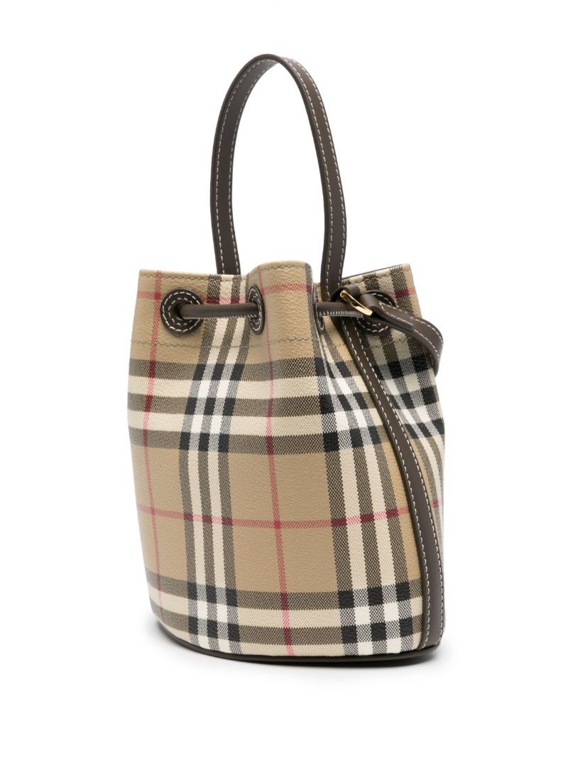 Checked Bucket Bag