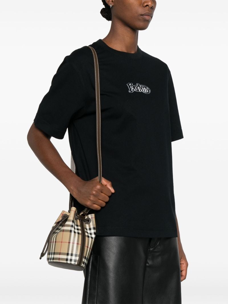 Checked Bucket Bag