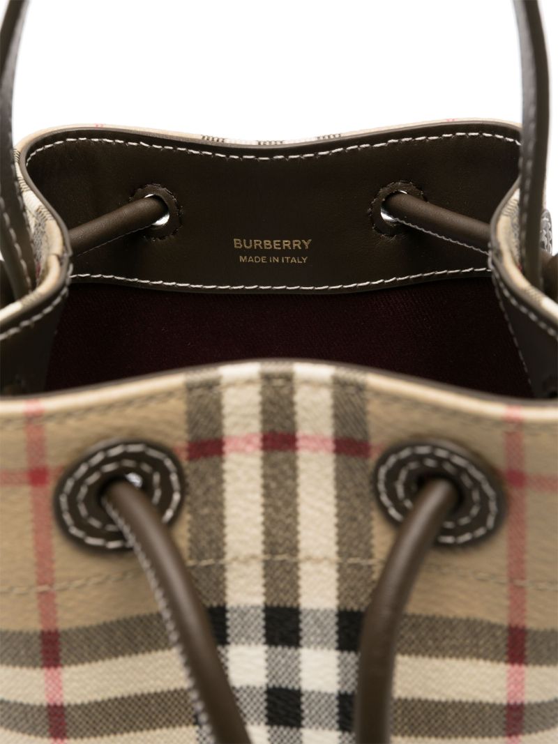 Checked Bucket Bag