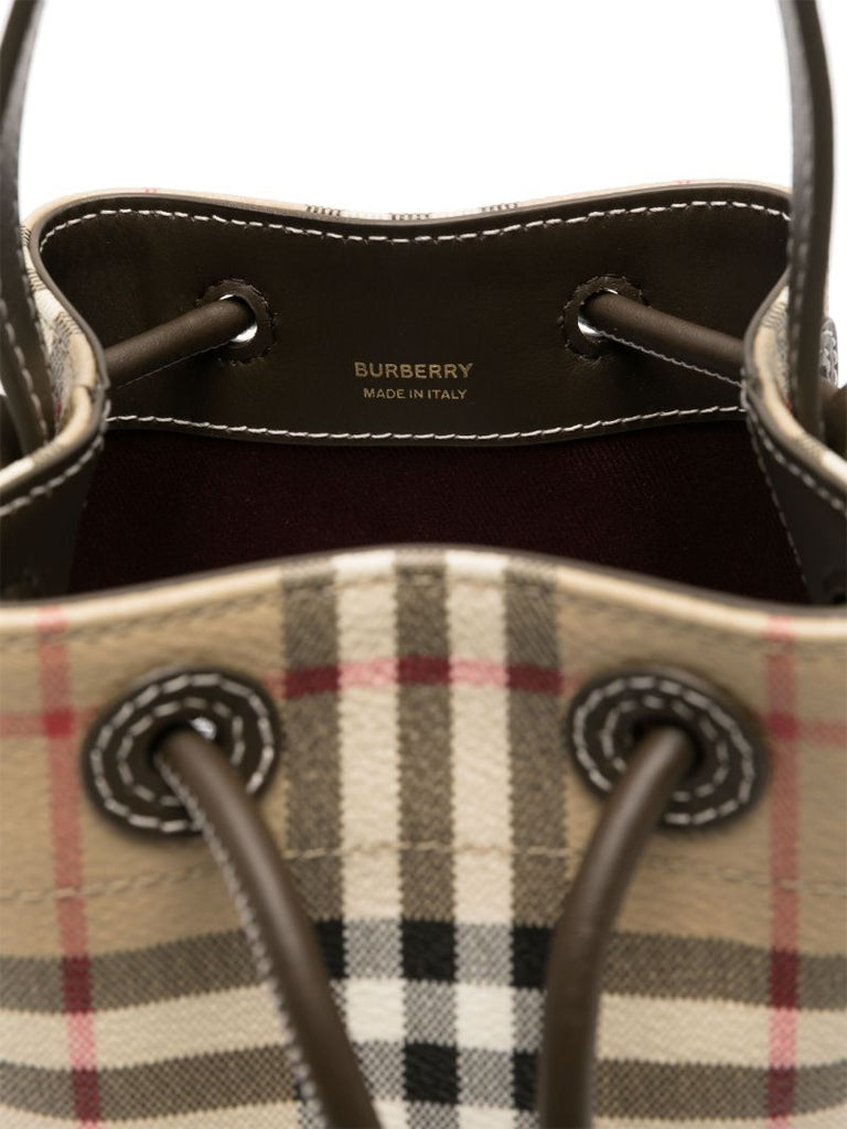 Checked Bucket Bag