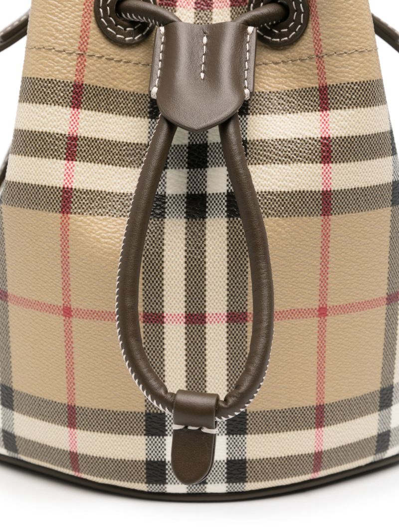 Checked Bucket Bag