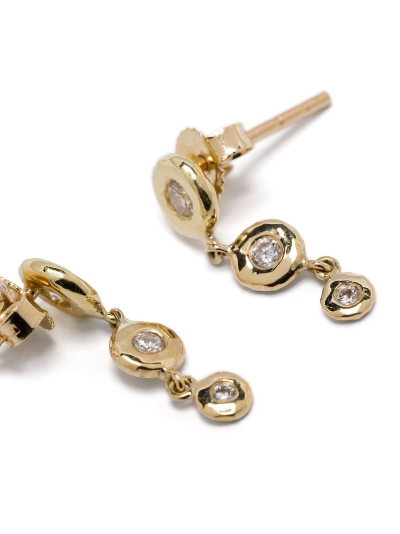 18k Yellow Gold Riviera Diamond Earrings