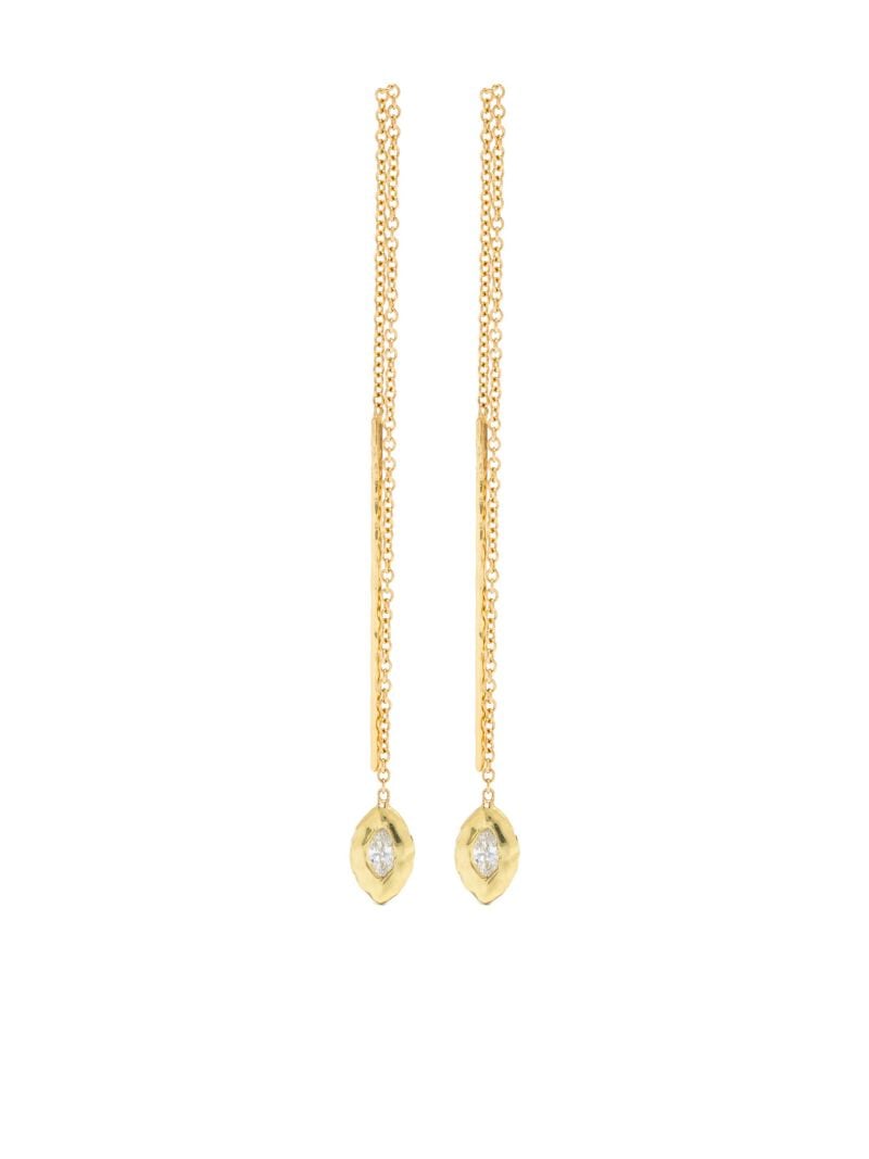 18k Yellow Gold Diamond Earrings