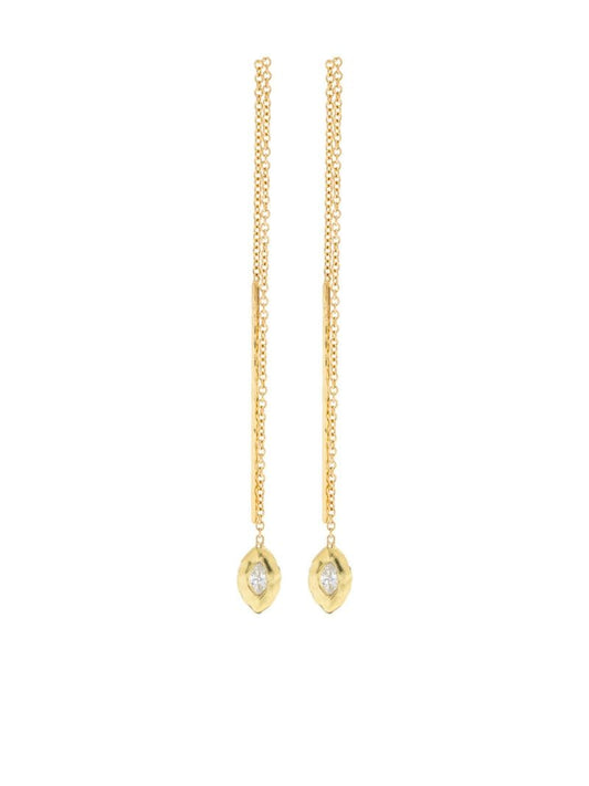 18k Yellow Gold Diamond Earrings