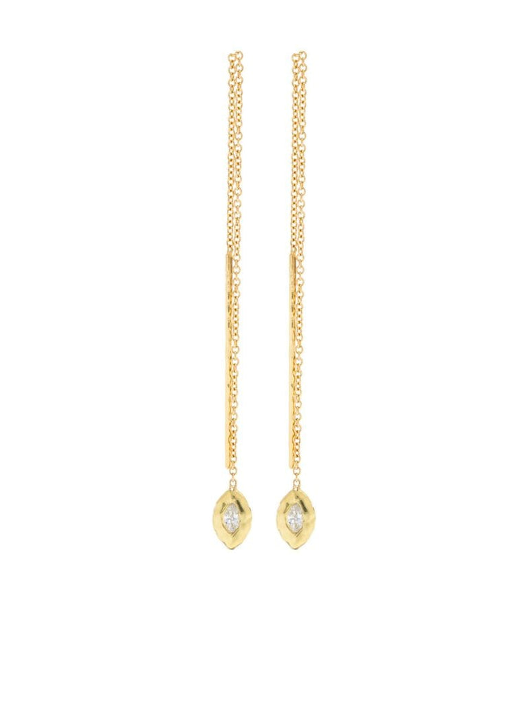 18k Yellow Gold Diamond Earrings