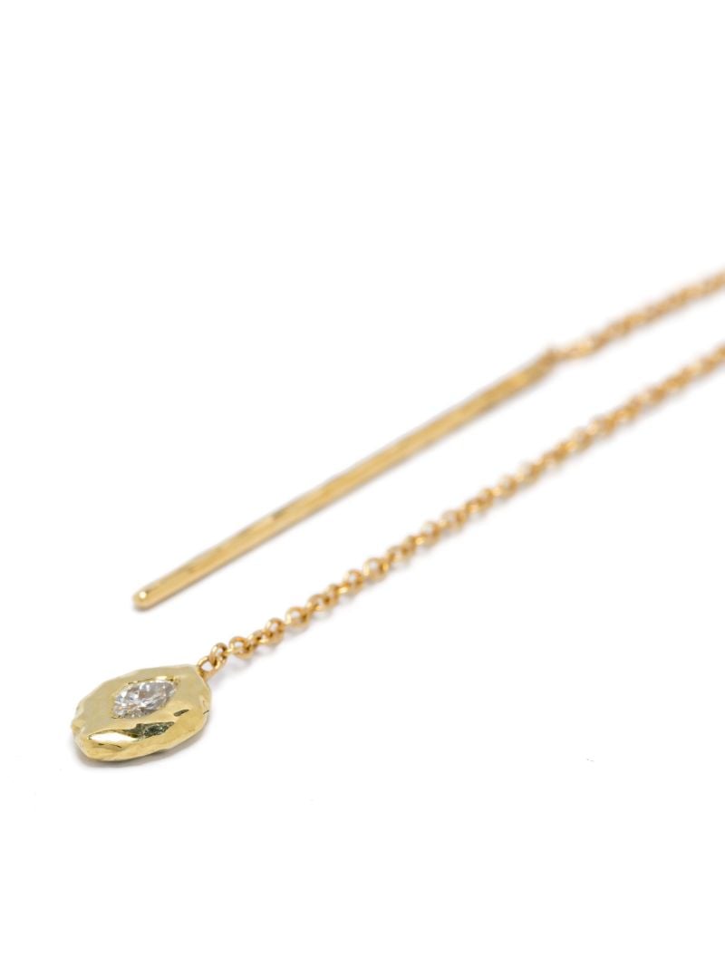 18k Yellow Gold Diamond Earrings