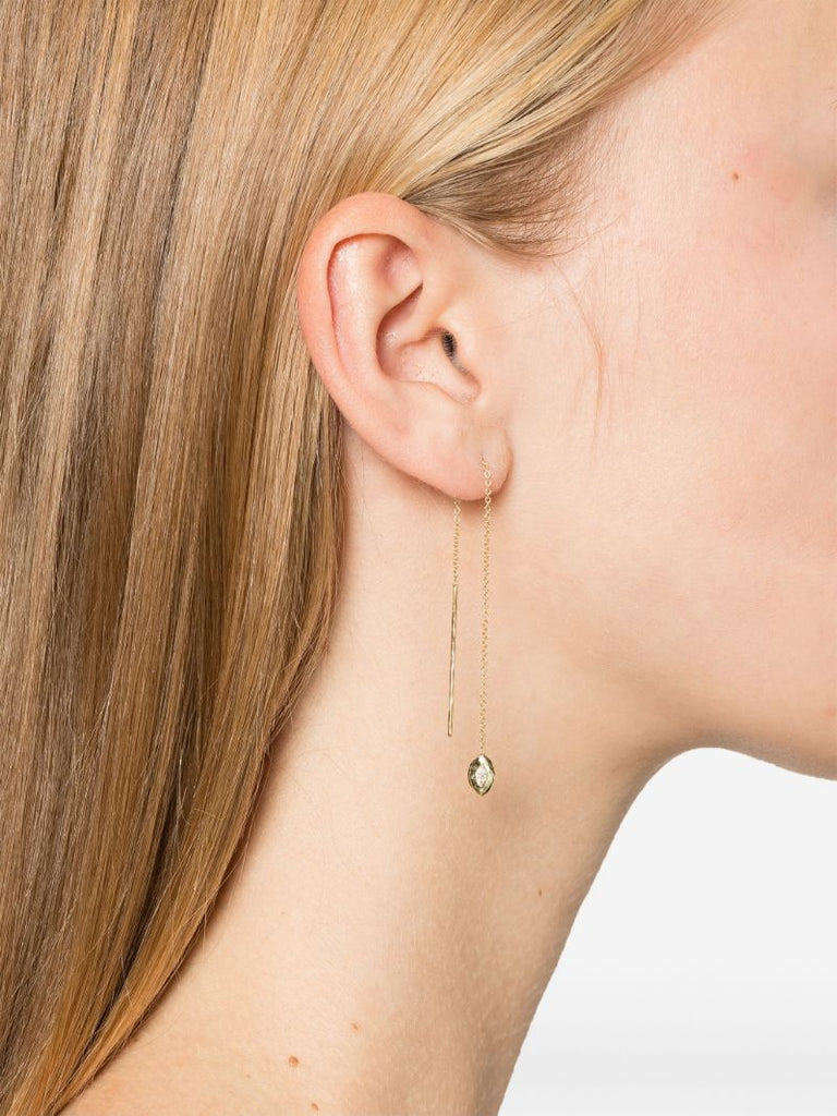 18k Yellow Gold Diamond Earrings
