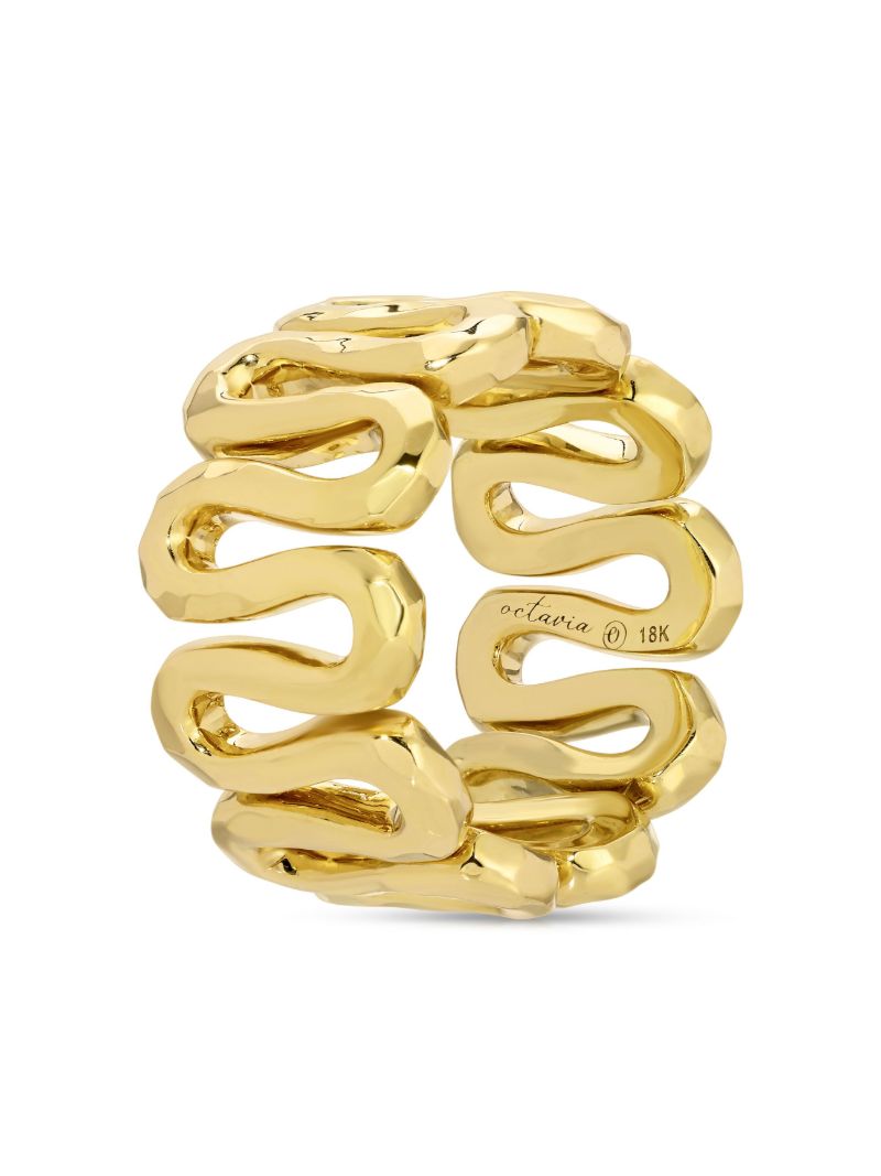 18kt Yellow Gold Wavy Ring