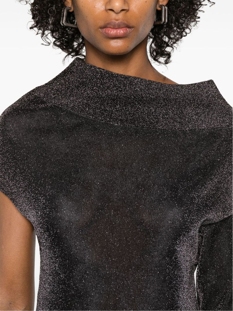 Draped Lurex Gown